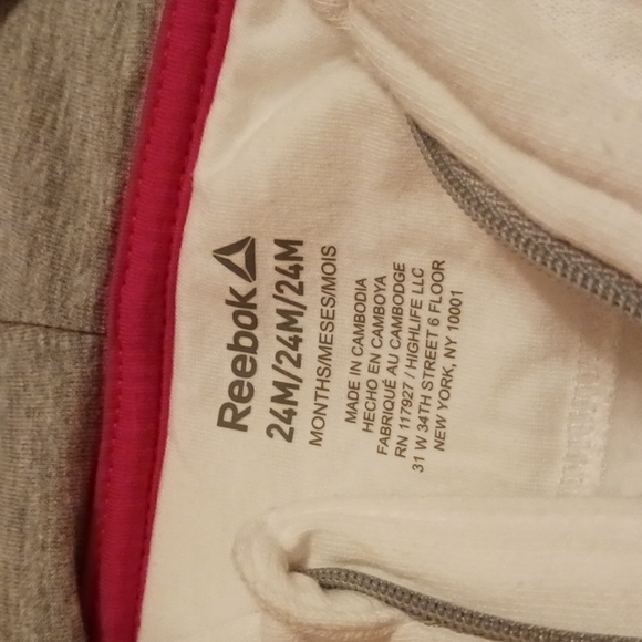 Reebok Zippered Hooded One Piece Bodysuit - Picture 3 of 3